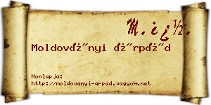 Moldoványi Árpád névjegykártya