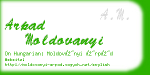 arpad moldovanyi business card